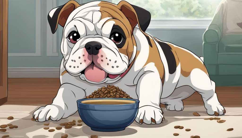 Bulldog Ingles bebe alimentación