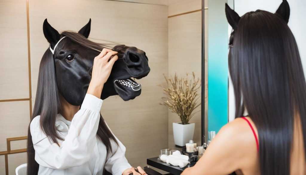 Cuidados del cabello con máscara de caballo