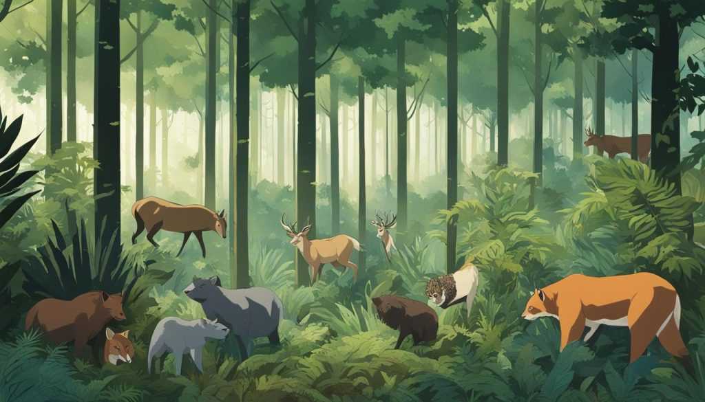 animales en peligro de extinción del bosque