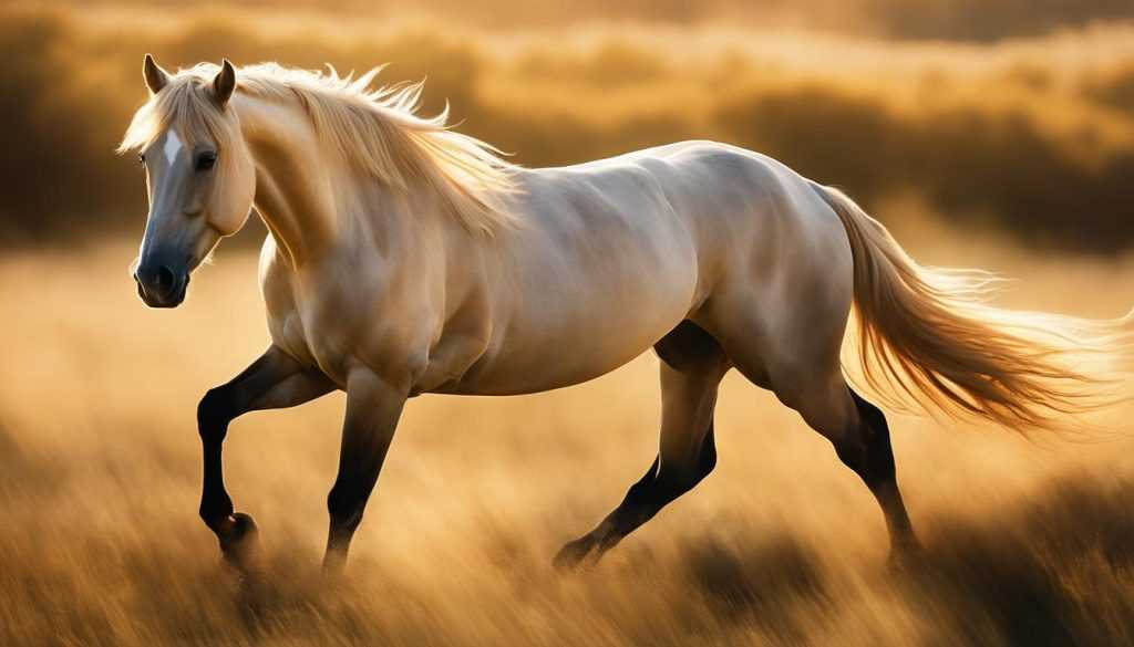 caballo con pelaje dorado