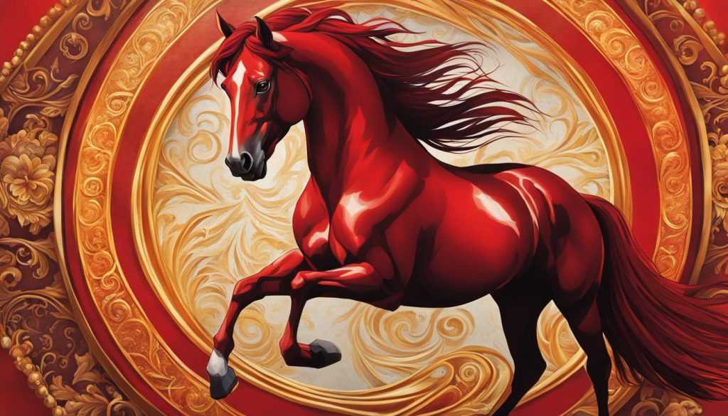 caballo de color rojo