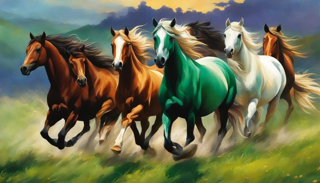 caballos de color rosillo