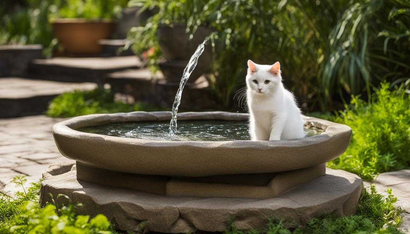 fonte de água para gatos
