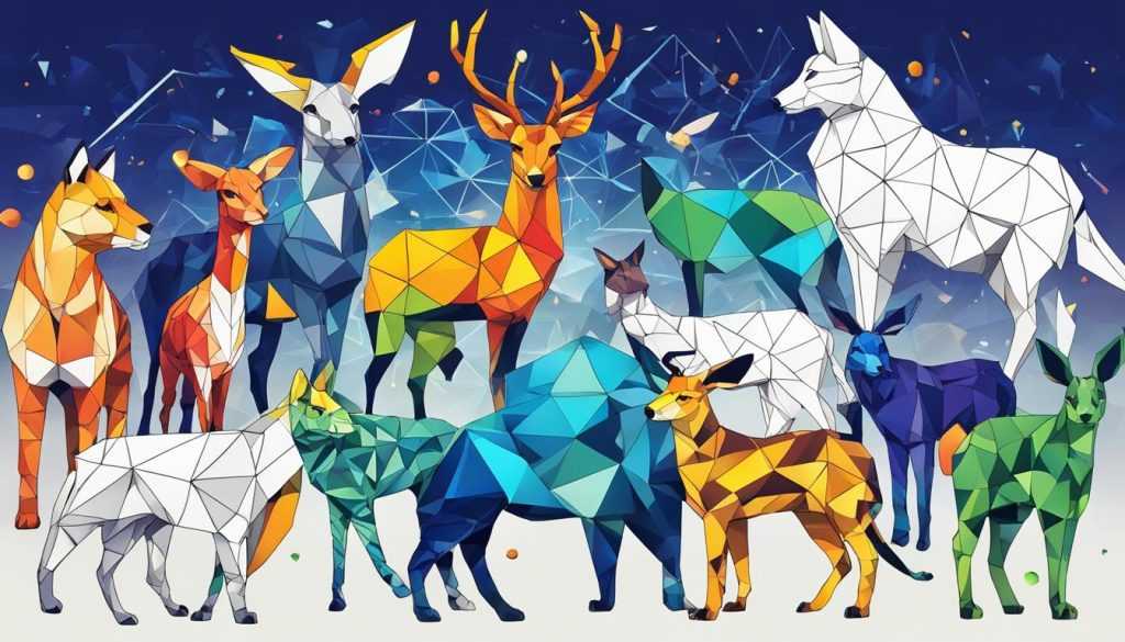 inspiración para dibujar animales con figuras geométricas