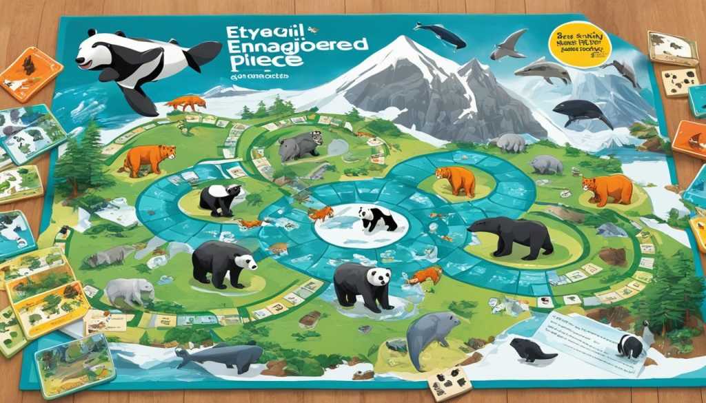 juego educativo sobre animales en peligro de extinción para niños