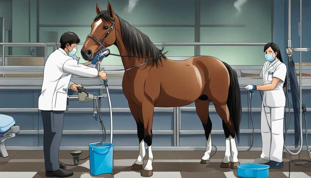 limpieza dental en caballos