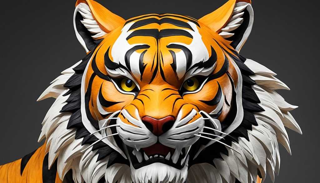máscara de tigre realista